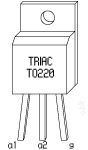 Brochage - Triac en boîtier TO220 Pinout - Brochage composant - Triac