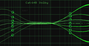 Processeur Dolby CP65 - Courbe rponse mesure carte EQ Cat 64B - Action du Baxandall Bass - Treble