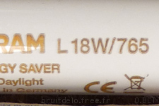 Marquage des tubes fluorescents